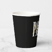 Gobelets En Papier Black, White Retirement Party, Custom Paper Cup (Droite)
