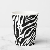 Gobelets En Papier Black& White Zebra Stripes Safari Animal Print  (Verso)