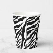 Gobelets En Papier Black& White Zebra Stripes Safari Animal Print  (Droite)