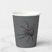 Gobelets En Papier Black Widow Spider Dessin original (Verso)
