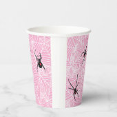 Gobelets En Papier Black Widow Spider Webs Pastel Pink (Droite)
