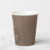 Gobelets En Papier Blanc Floral Neutre Automne 30e anniversaire (Gauche)