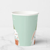 Gobelets En Papier Blanc mignonne lapin Anniversaire (Droite)