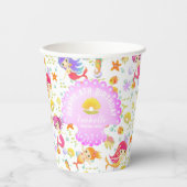 Gobelets En Papier Blanc Sirènes  (Recto)