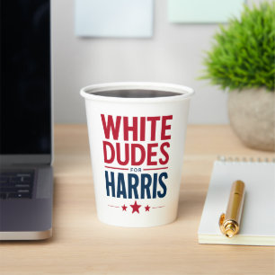 Gobelets En Papier Blancs pour l'élection de Harris Kamala Harris 202