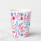 Gobelets En Papier Blancs rouges et bleus Petits pétards Anniversaire (Droite)