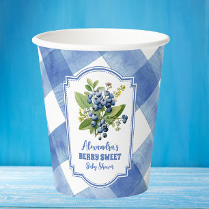 Gobelets En Papier Bleu Berry Baby shower doux