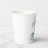 Gobelets En Papier Bleu Blanc Père Noël Écharpe Sceau Noël (Droite)