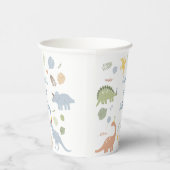 Gobelets En Papier Bleu Boy Boho Dinosaur Anniversaire (Droite)