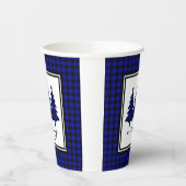 Gobelets En Papier Bleu Buffalo Check Pine Trees Papier Cups (Gauche)