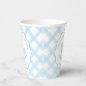 Gobelets En Papier Bleu Cheval Rocheux Baby shower Cups en papier (Droite)