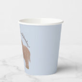 Gobelets En Papier Bleu clair personnalisé, Mammoth laineux Brown (Gauche)