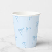 Gobelets En Papier Bleu dainty arc motif garçon baby shower (Droite)