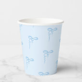 Gobelets En Papier Bleu dainty arc motif garçon baby shower (Recto)