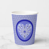 Gobelets En Papier Bleu de dentelle en céramique de Grèce (Verso)