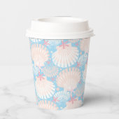 Gobelets En Papier Bleu de Noël côtier  (Verso)