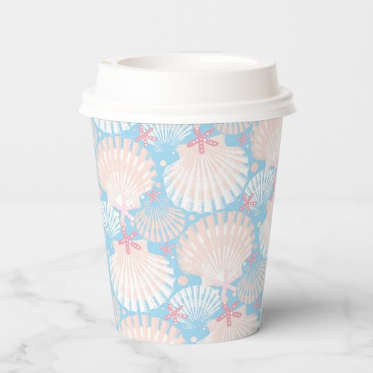 Gobelets En Papier Bleu de Noël côtier (Verso)