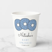 Gobelets En Papier Bleu doux beignets Bébé Sprinkle Douche (Recto)