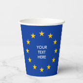 Gobelets En Papier Bleu drapeau de l'Union européenne tasses à papier (Verso)