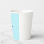 Gobelets En Papier Bleu Élégant Moderne Simple Professionnel Nom (Gauche)