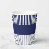 Gobelets En Papier Bleu et blanc (Verso)