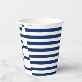 Gobelets En Papier Bleu et blanc sur bandes (Recto)