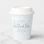 Gobelets En Papier Bleu et blanc sur nuage Neuf Fêtes des mariées (Recto)