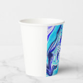 Gobelets En Papier Bleu fondu | Marble Fluid Art (Droite)