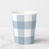 Gobelets En Papier Bleu Gris Chèques Buffalo En vichy Motif Plaid (Gauche)