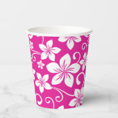 GOBELETS EN PAPIER BLEU HAWAI (ROSE CHAUD) (Verso)