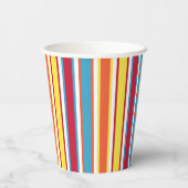 Gobelets En Papier Bleu, Jaune, Rouge, Blanc (Verso)