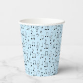 Gobelets En Papier Bleu juste noté (Verso)