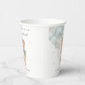 Gobelets En Papier Bleu mou Baby shower à ballon d'ours d'attente (Droite)