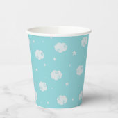 Gobelets En Papier Bleu Poudre - Dans La Coupe Papier Nuages (Gauche)