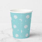 Gobelets En Papier Bleu Poudre - Dans La Coupe Papier Nuages (Droite)
