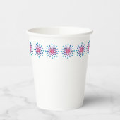 Gobelets En Papier Bleu, pourpre et rose (Gauche)