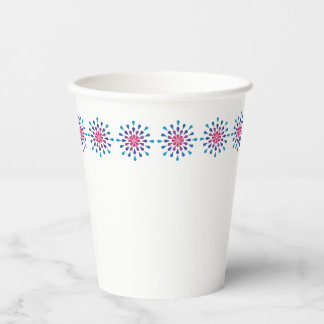 Gobelets En Papier Bleu, pourpre et rose