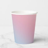 Gobelets En Papier Bleu rose ombre dégradé Blur abstrait Design (Verso)