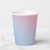 Gobelets En Papier Bleu rose ombre dégradé Blur abstrait Design (Gauche)