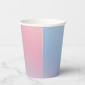 Gobelets En Papier Bleu rose ombre dégradé Blur abstrait Design (Droite)