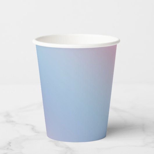 Gobelets En Papier Bleu rose ombre dégradé Blur abstrait Design (Recto)