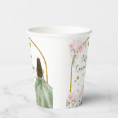 Gobelets En Papier Bleu rose or princesse papillon Quinceañera (Droite)