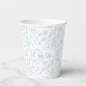 Gobelets En Papier Bleu Toile Ours Baby shower Garçon (Verso)