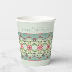 Gobelets En Papier Bleu turquoise Et Vert clair