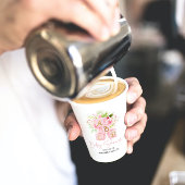 Gobelets En Papier Blocs d'alphabet joliment rose fleuri