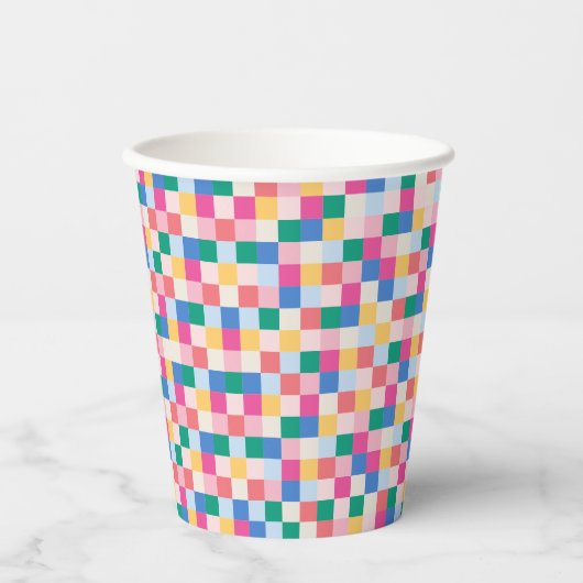 Gobelets En Papier Blocs multicouleurs jouables (Recto)