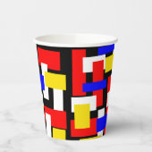 Gobelets En Papier Blocs rouge, jaune, noir, bleu et vert (Gauche)