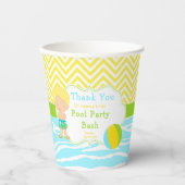 Gobelets En Papier Blonde Hair Boy Pool Party Bash Party (Recto)