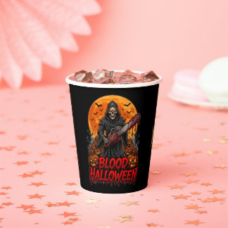 Gobelets En Papier Blood Halloween Grim Reaper Chainsaw Pumpkin Hoodi