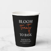 Gobelets En Papier Bloom Vingt à Bask I Black Adult Anniversaire Part (Verso)